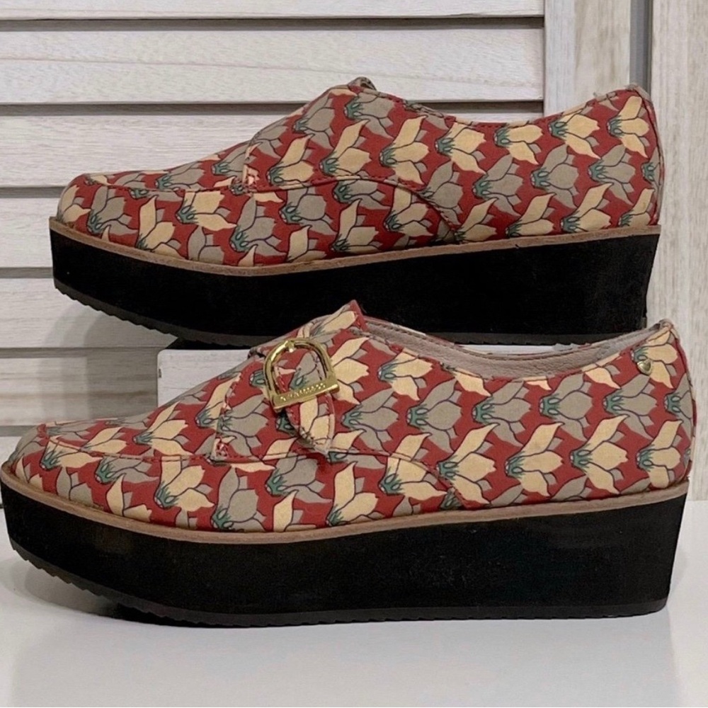 Rachel Antonoff Red and Cream Platform Shoes - Picture 4 of 10